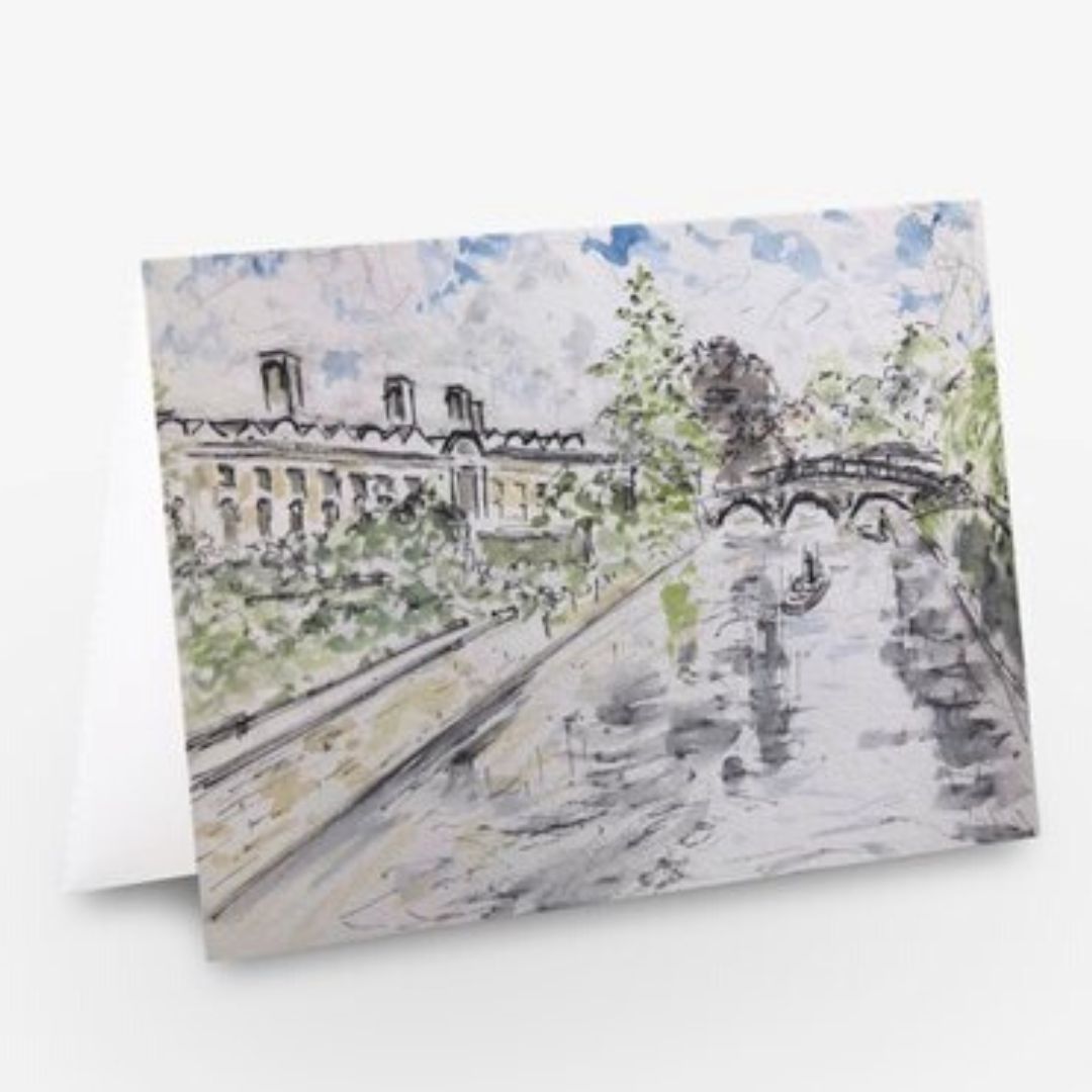 Cambridge Riverside Greetings Card - Pocket of Art Greetings Card