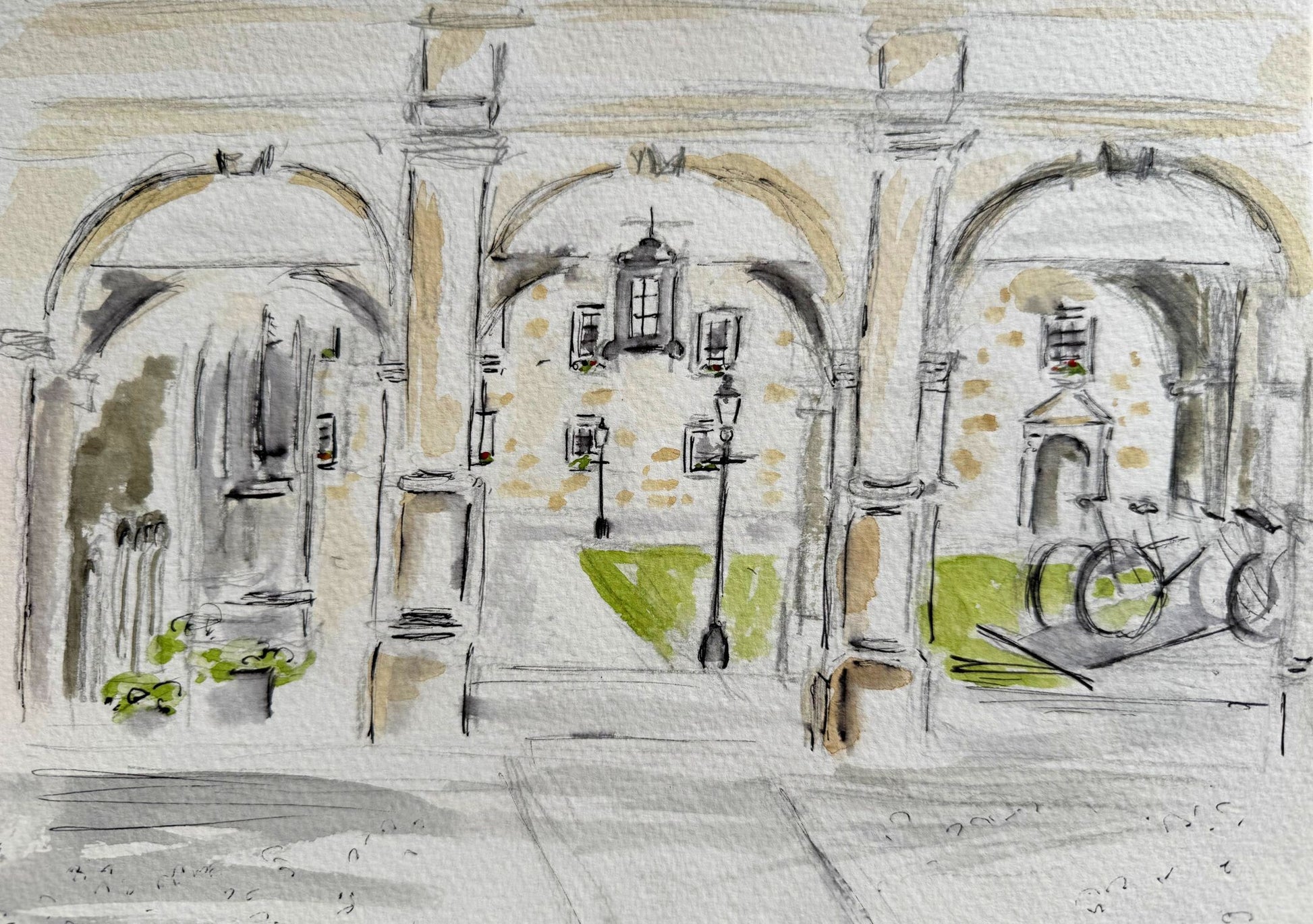 Cambridge college grandeur arches