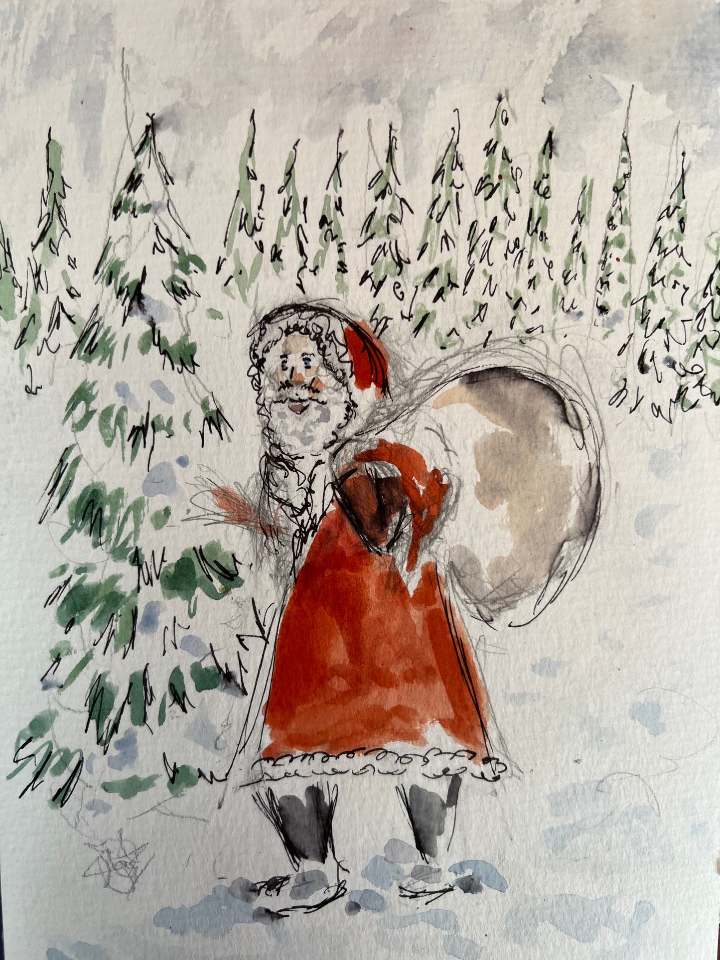 Christmas Santa - Pocket of Art Illustration