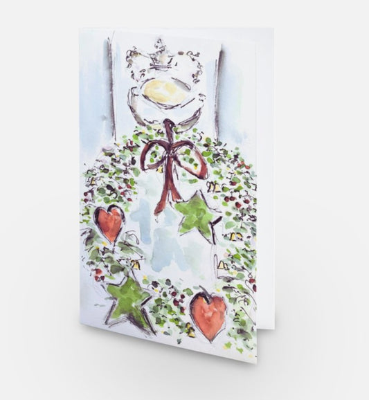 Christmas Wreath Greetings Card - Pocket of Art Greetings Card