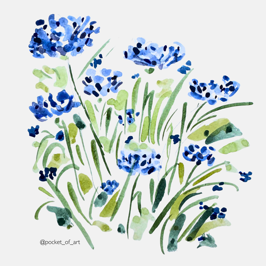 Artistic Coaster Wild Cornflowers Pocket of Art
