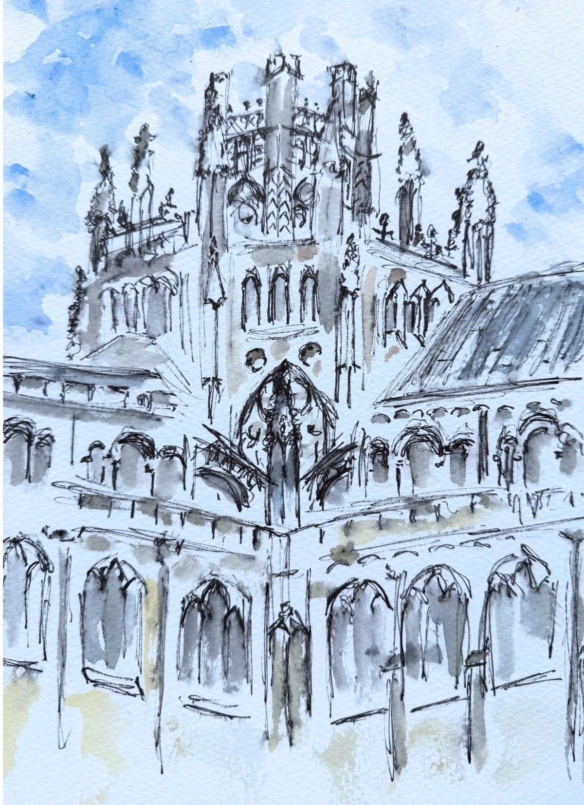 Ely Cathedral Watercolour