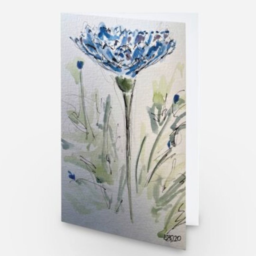 Cornflower Blue Greetings Card