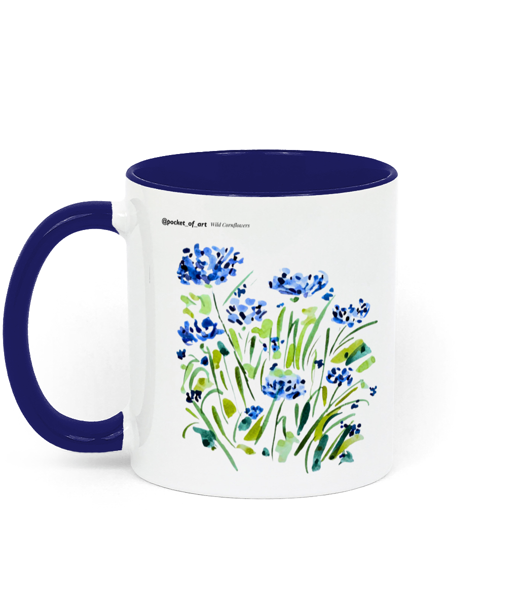 Mug with Wild Cornflowers