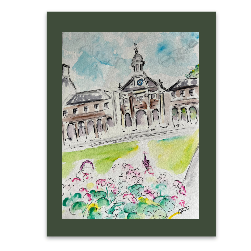 Emmanuel College, Cambridge watercolour