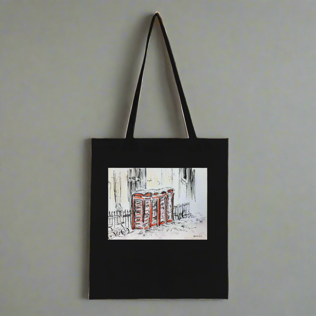 Tote Bag - Phone boxes in the snow