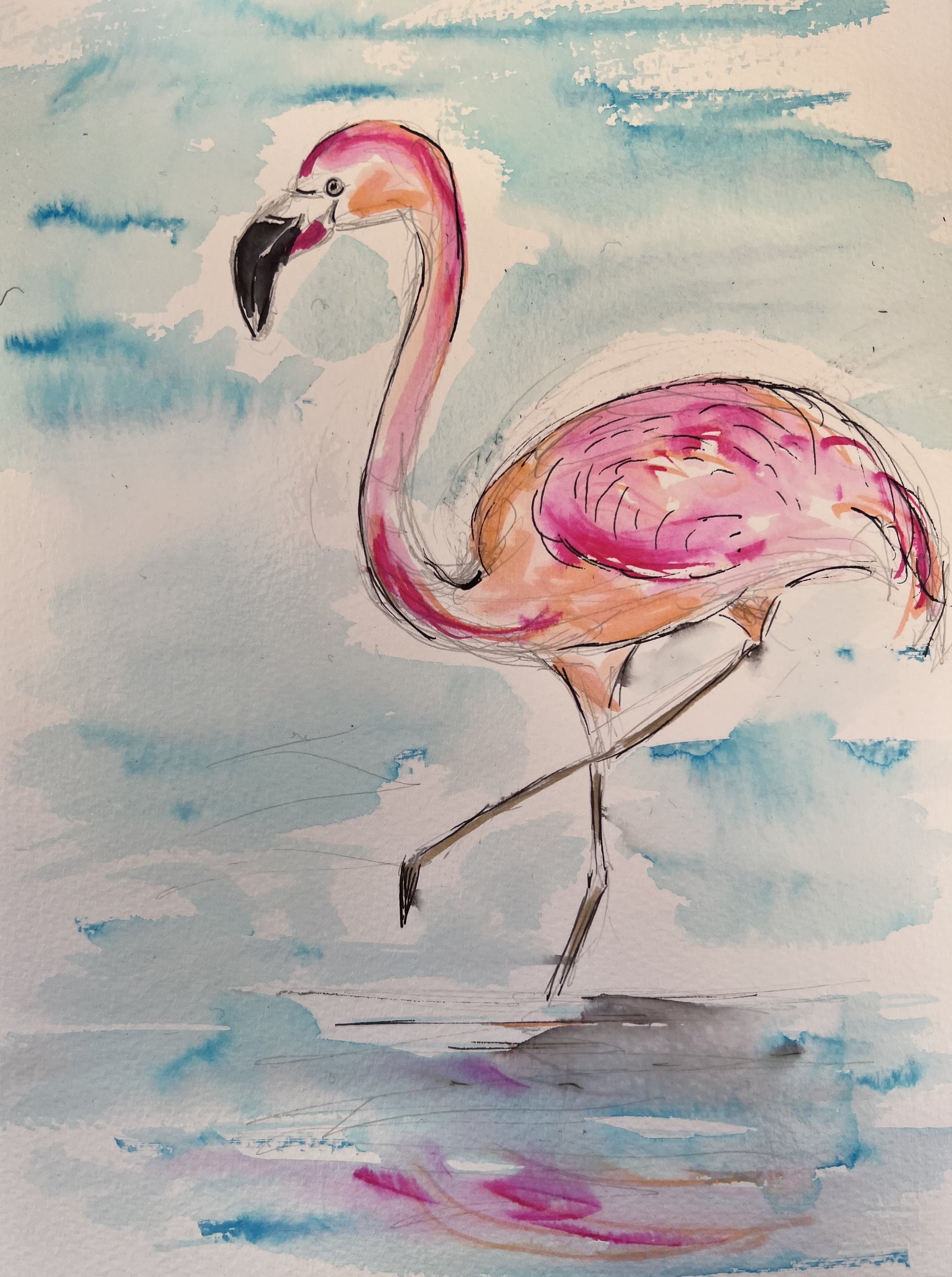 Flamingo - Pocket of Art Illustration