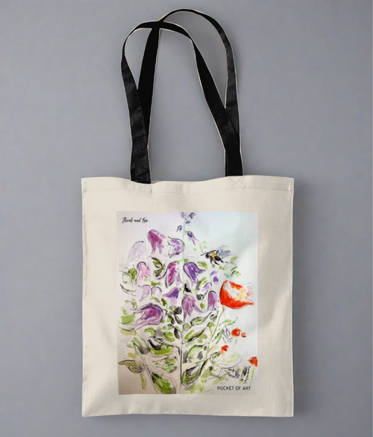 Tote Bag Floral and Bee