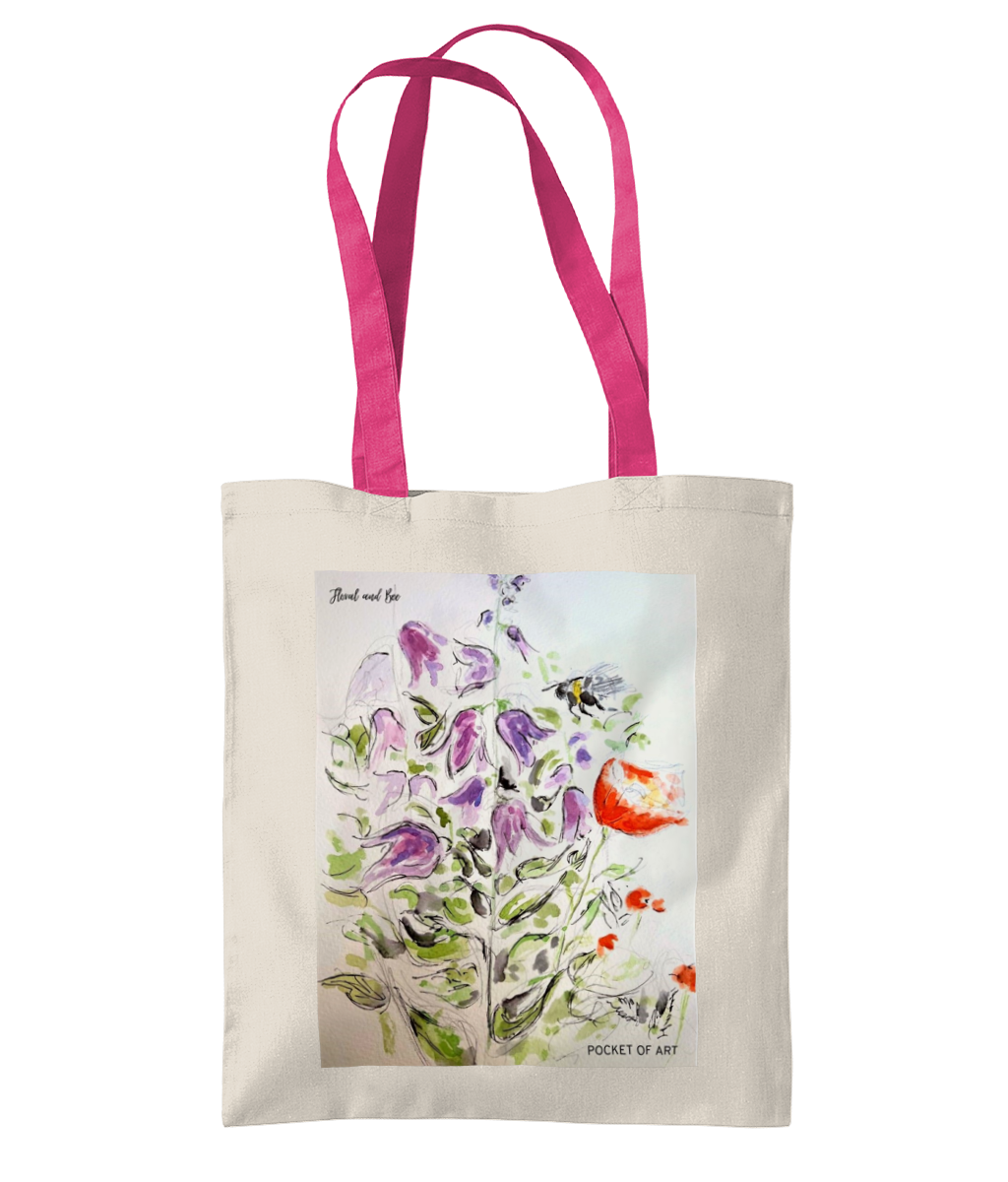 Tote Bag Floral and Bee