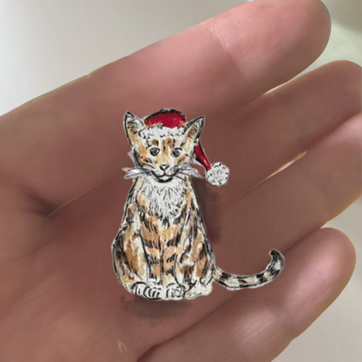Purrrfect Christmas Pin Badge