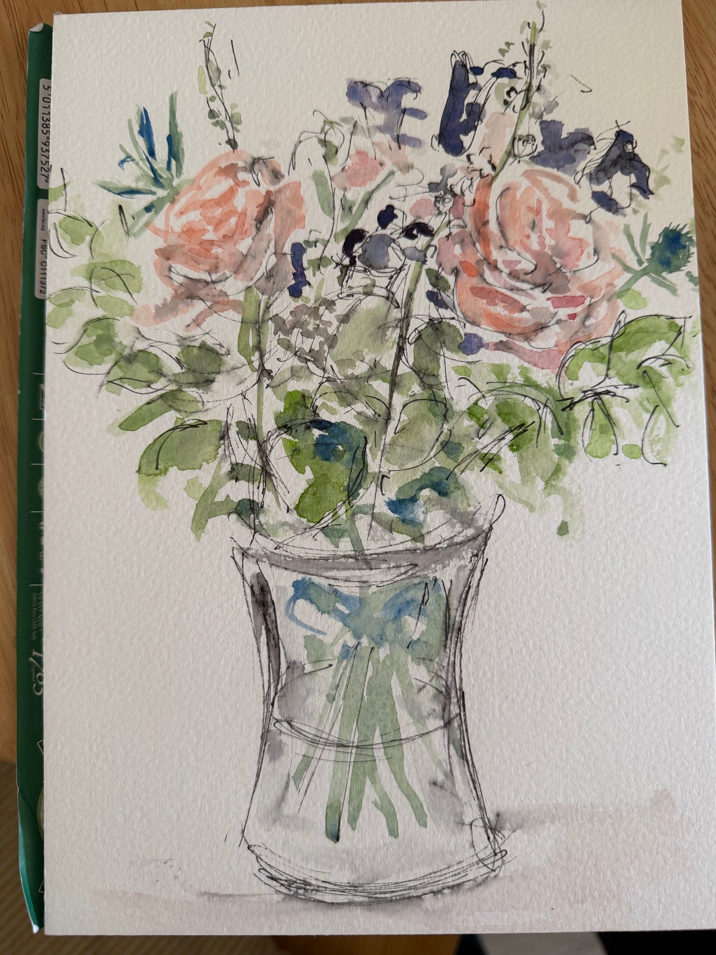 Summer bouquet watercolour