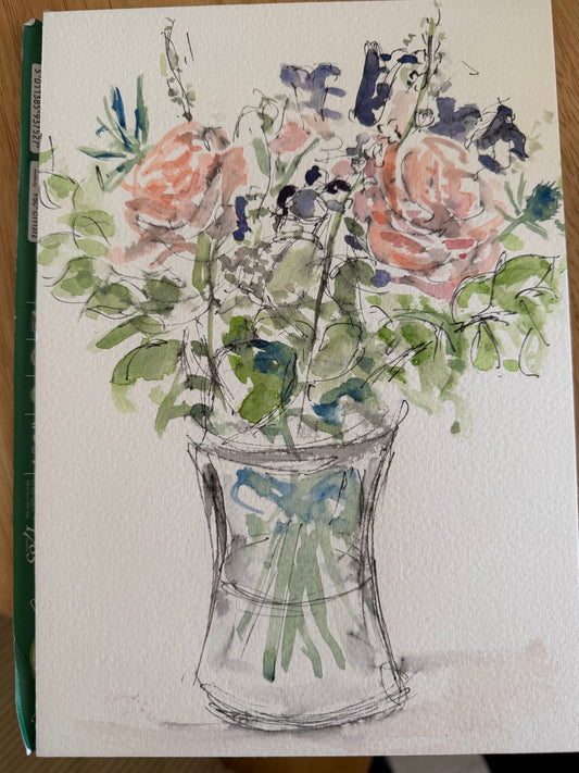 Summer bouquet watercolour