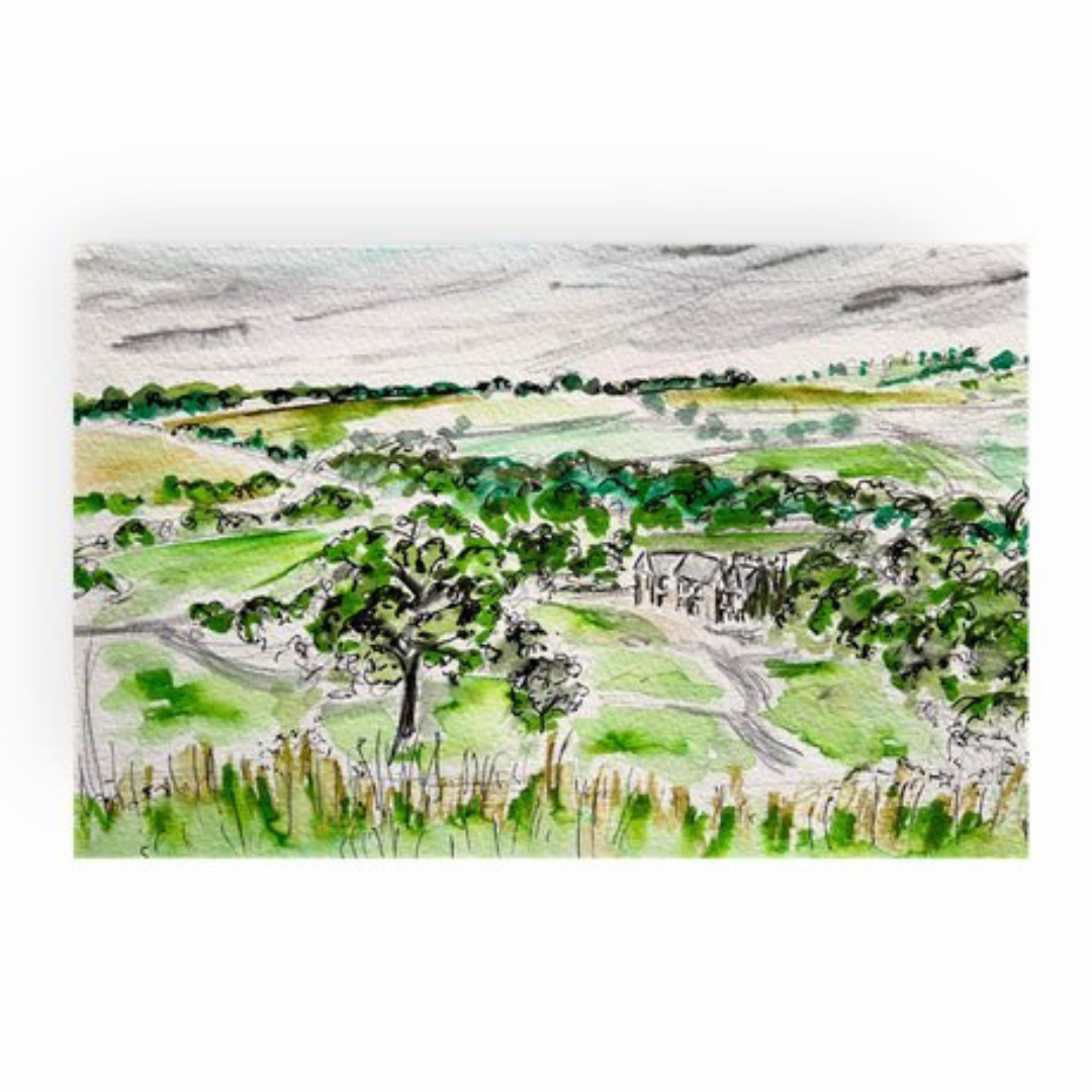 Launde Abbey view Postcard - Pocket of Art Greeting & Note Cards