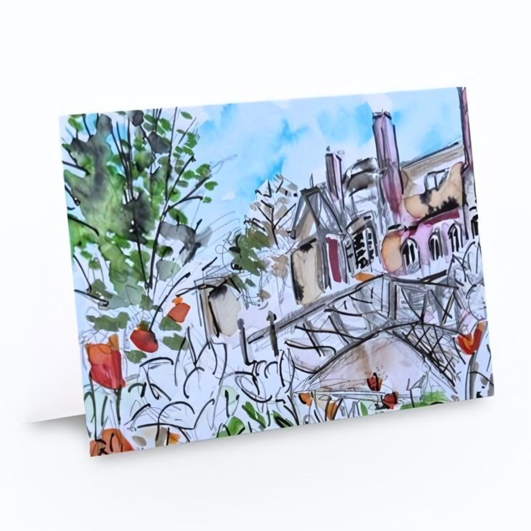 Mathematical Bridge. Cambridge - Pocket of Art Greetings Card