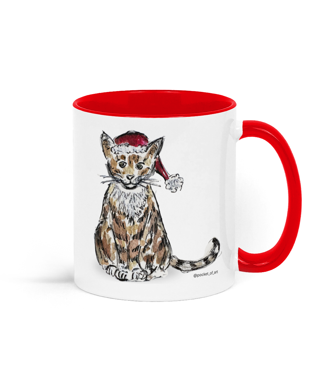 Mug with Christmas Mia Cat