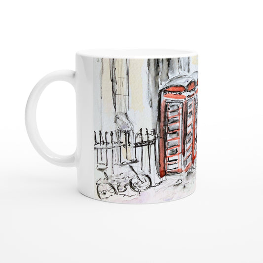 Mug - Phone boxes in snow - Pocket of Art Print Material