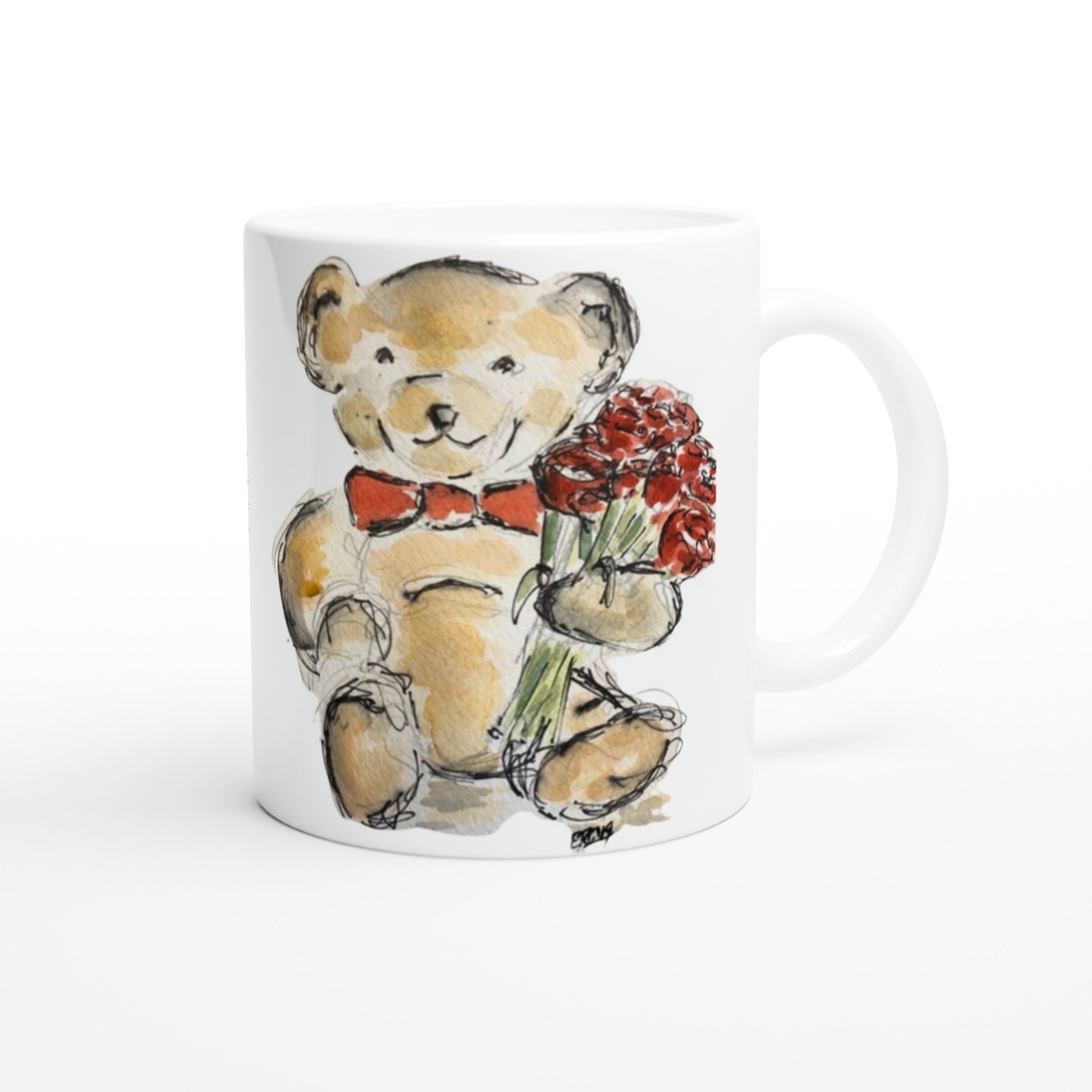 Mug - Teddy with roses - Pocket of Art Mugs