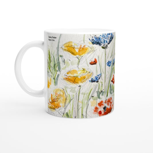 Mug Summer Meadow Flowers - Pocket of Art Mugs