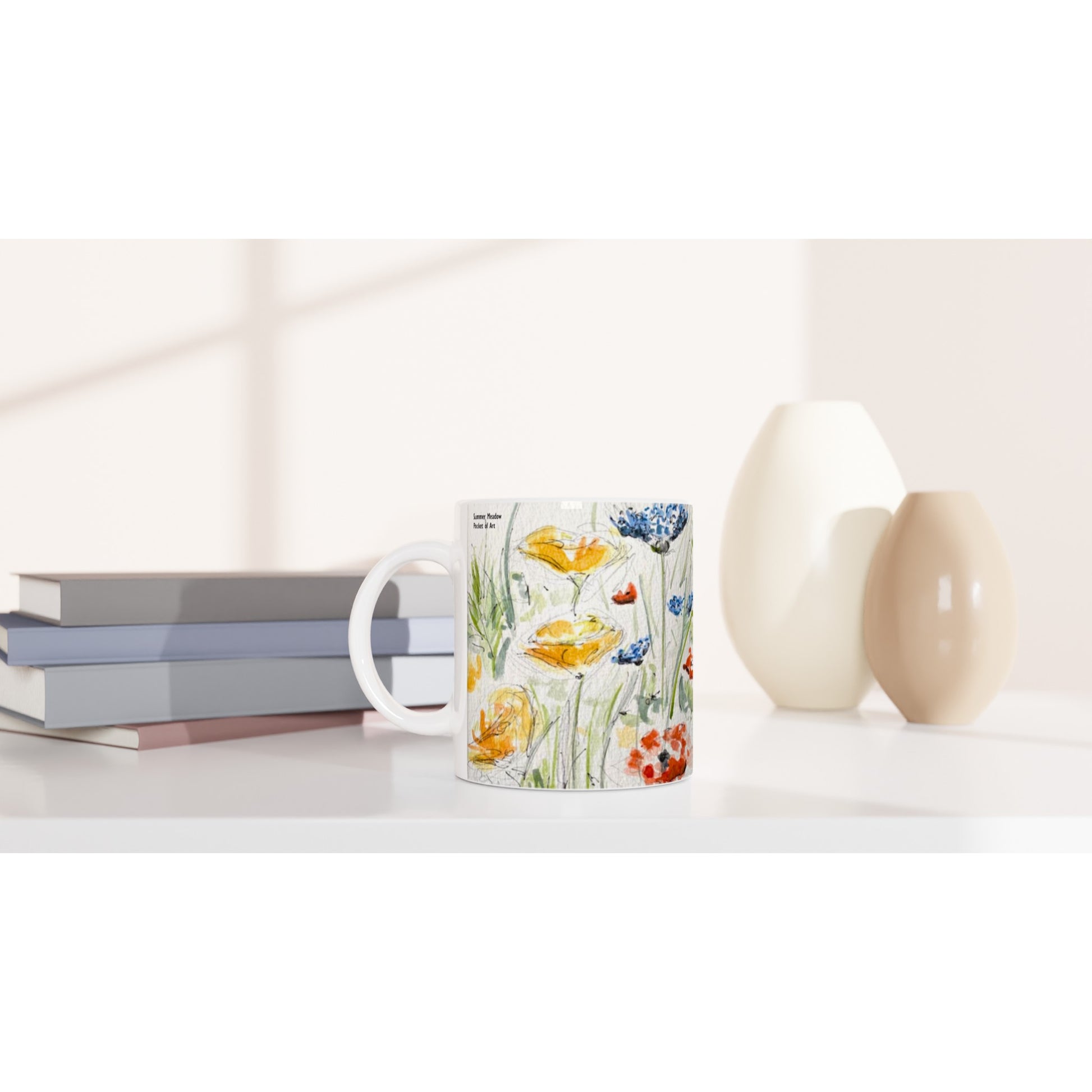 Mug Summer Meadow Flowers - Pocket of Art Mugs