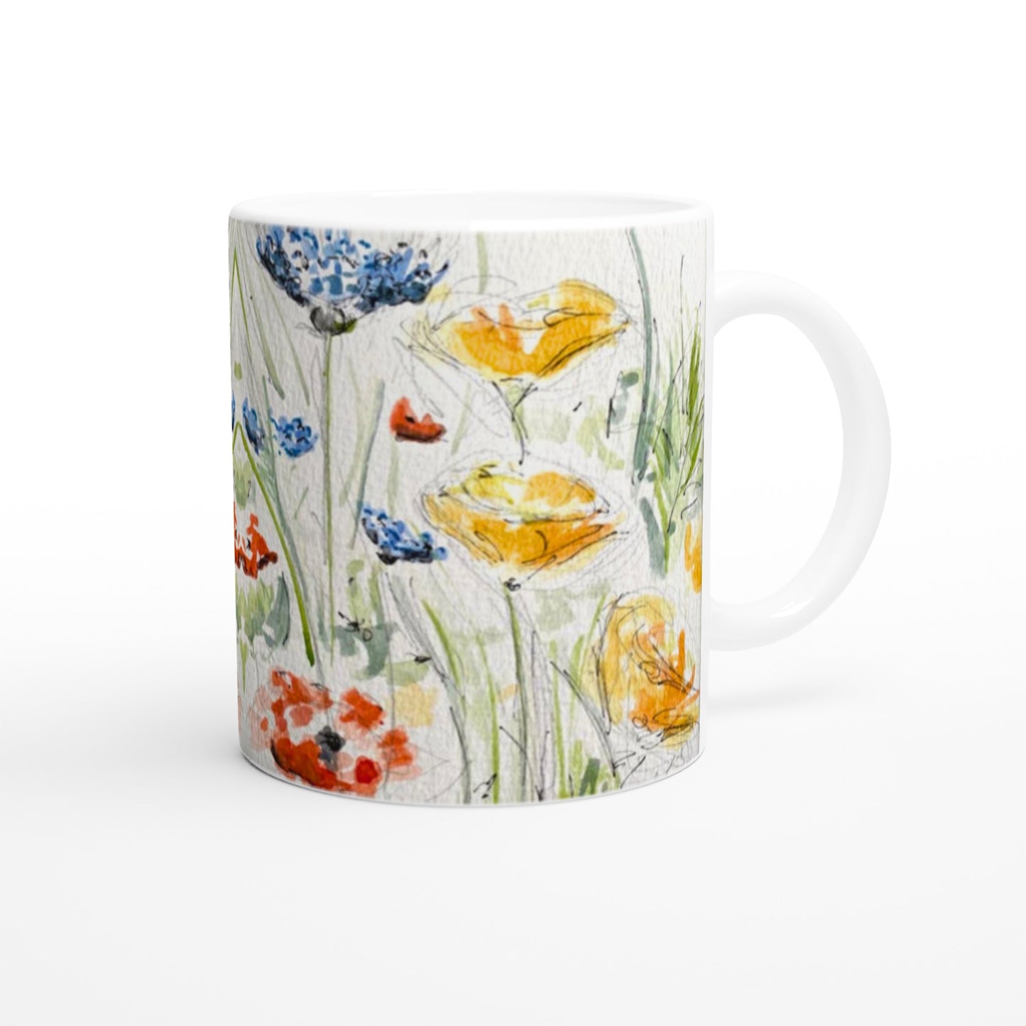 Mug Summer Meadow Flowers - Pocket of Art Mugs