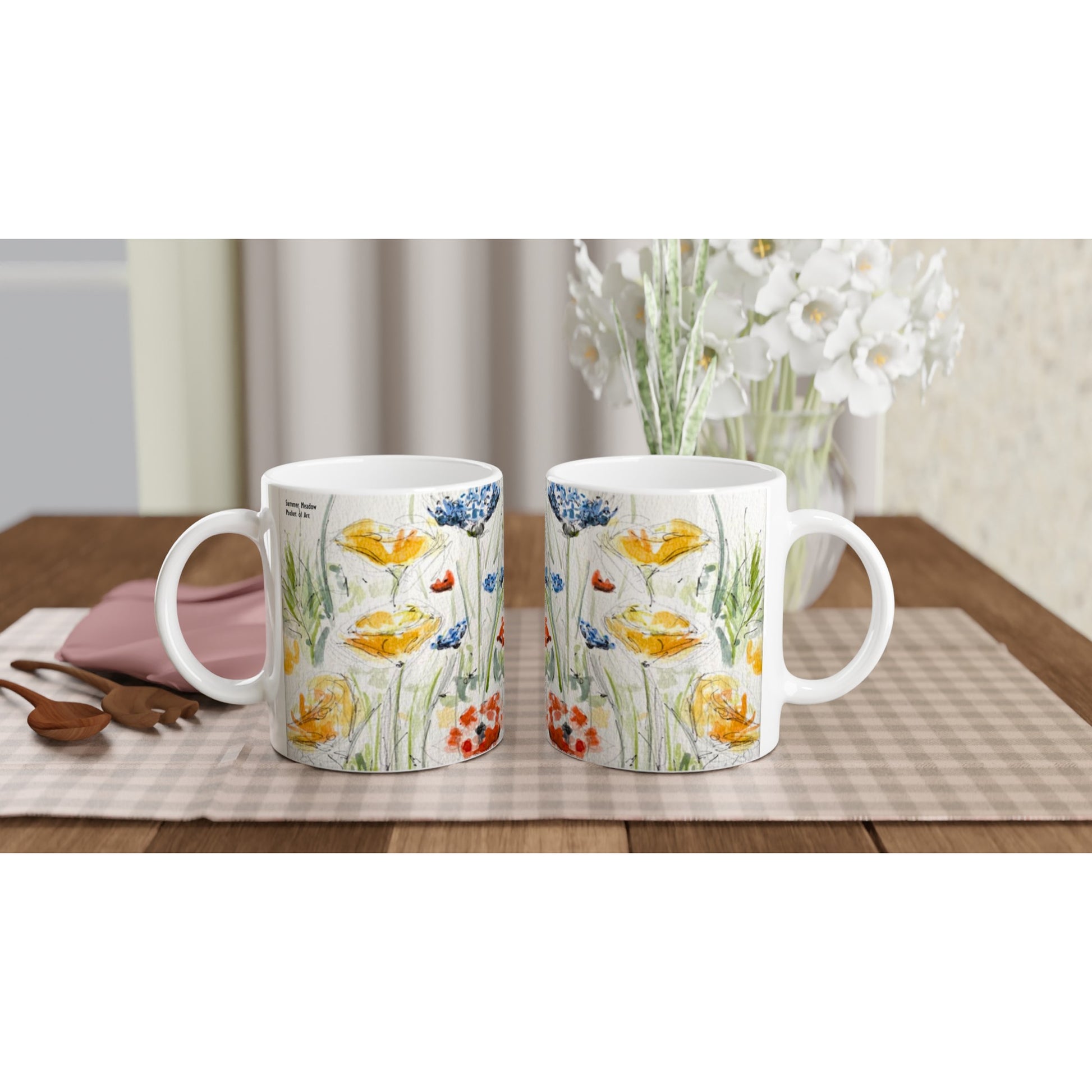 Mug Summer Meadow Flowers - Pocket of Art Mugs