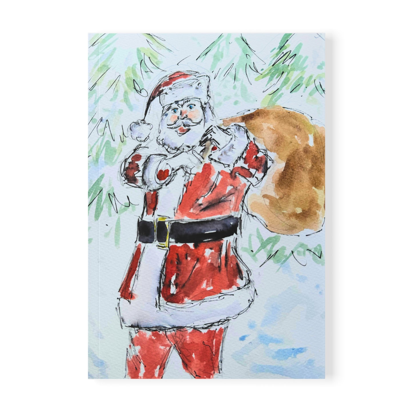 Notebook Softcover A5 - Festive Santa - Pocket of Art Paper products