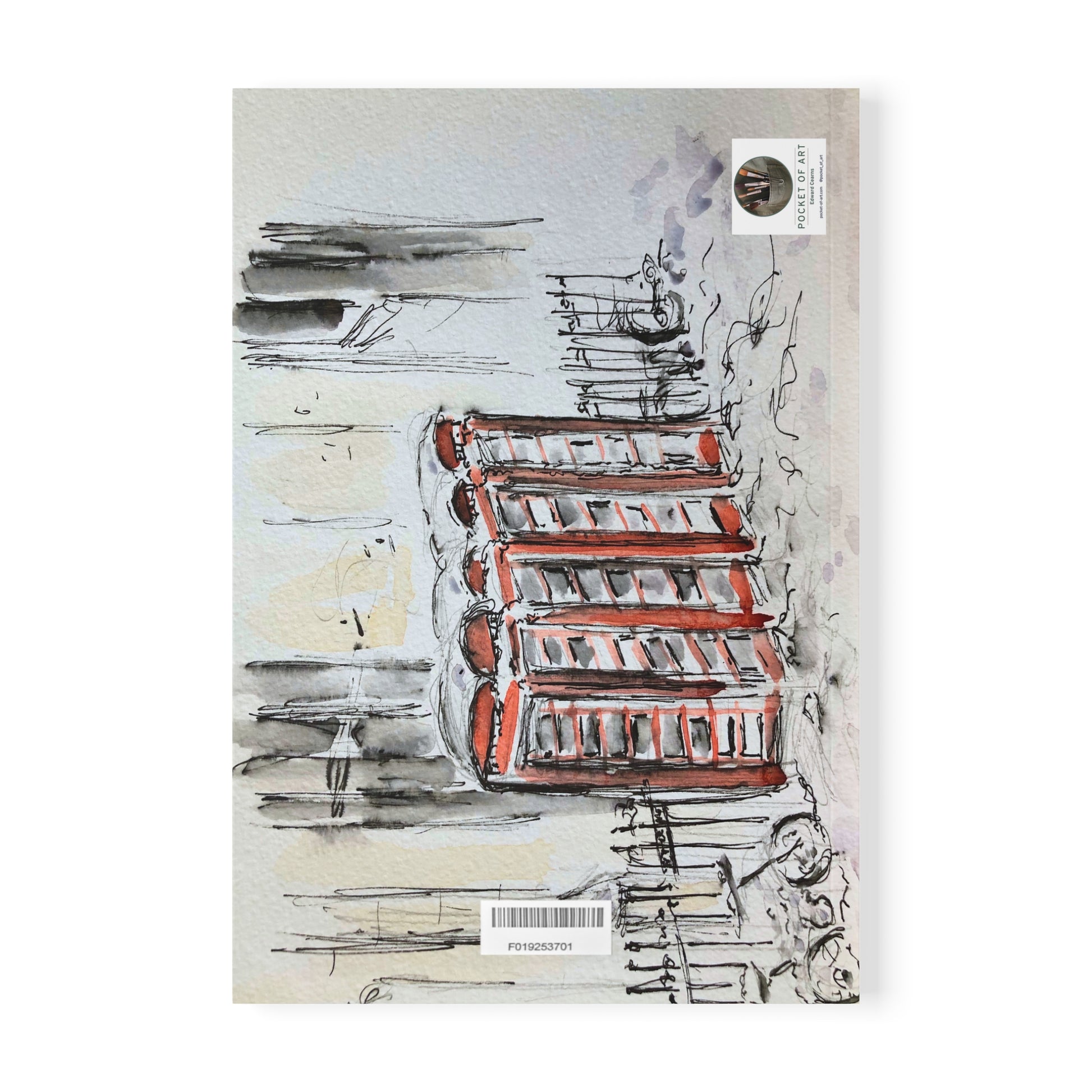 Notebook Softcover A5 - Phone boxes in the snow - Pocket of Art Paper products