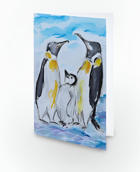Penguins Greetings Card