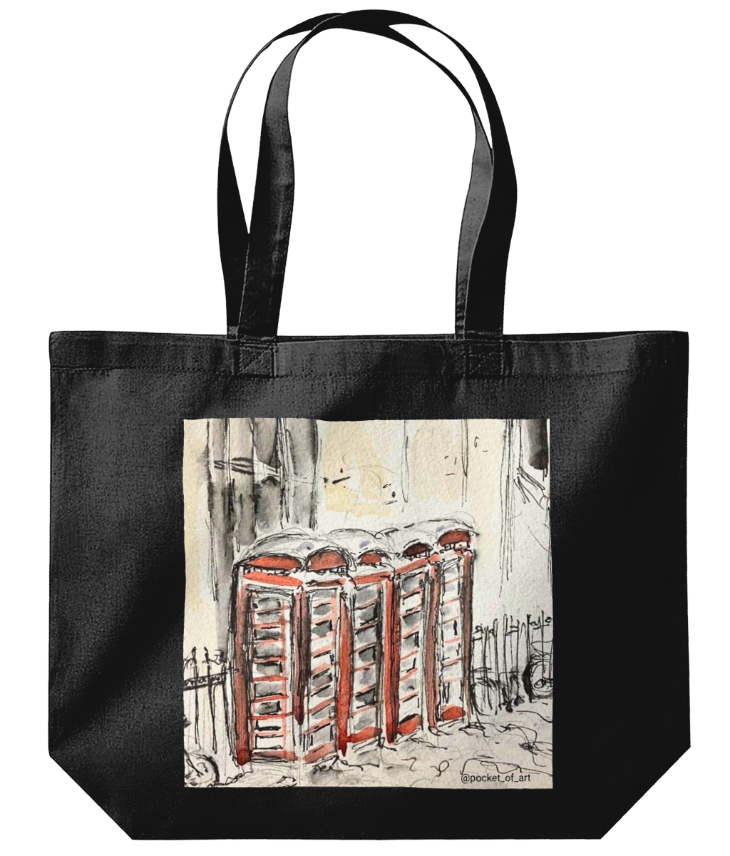 Tote Bag King's Phone Boxes in the snow