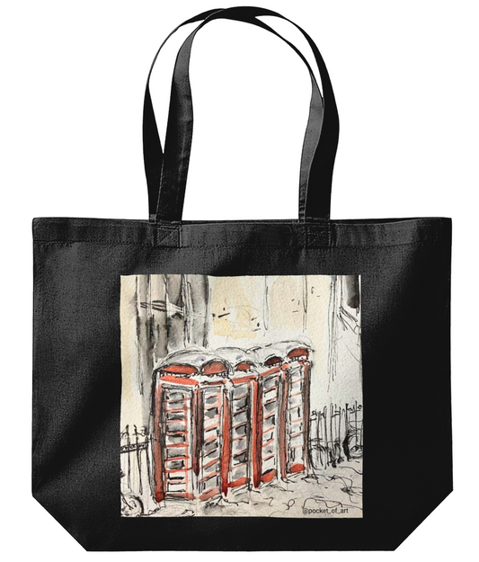 Tote Bag King's Phone Boxes in the snow
