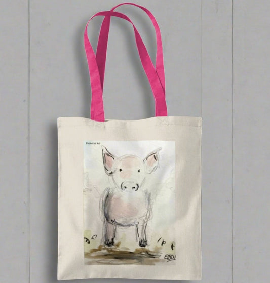 Tote Bag with Piglet