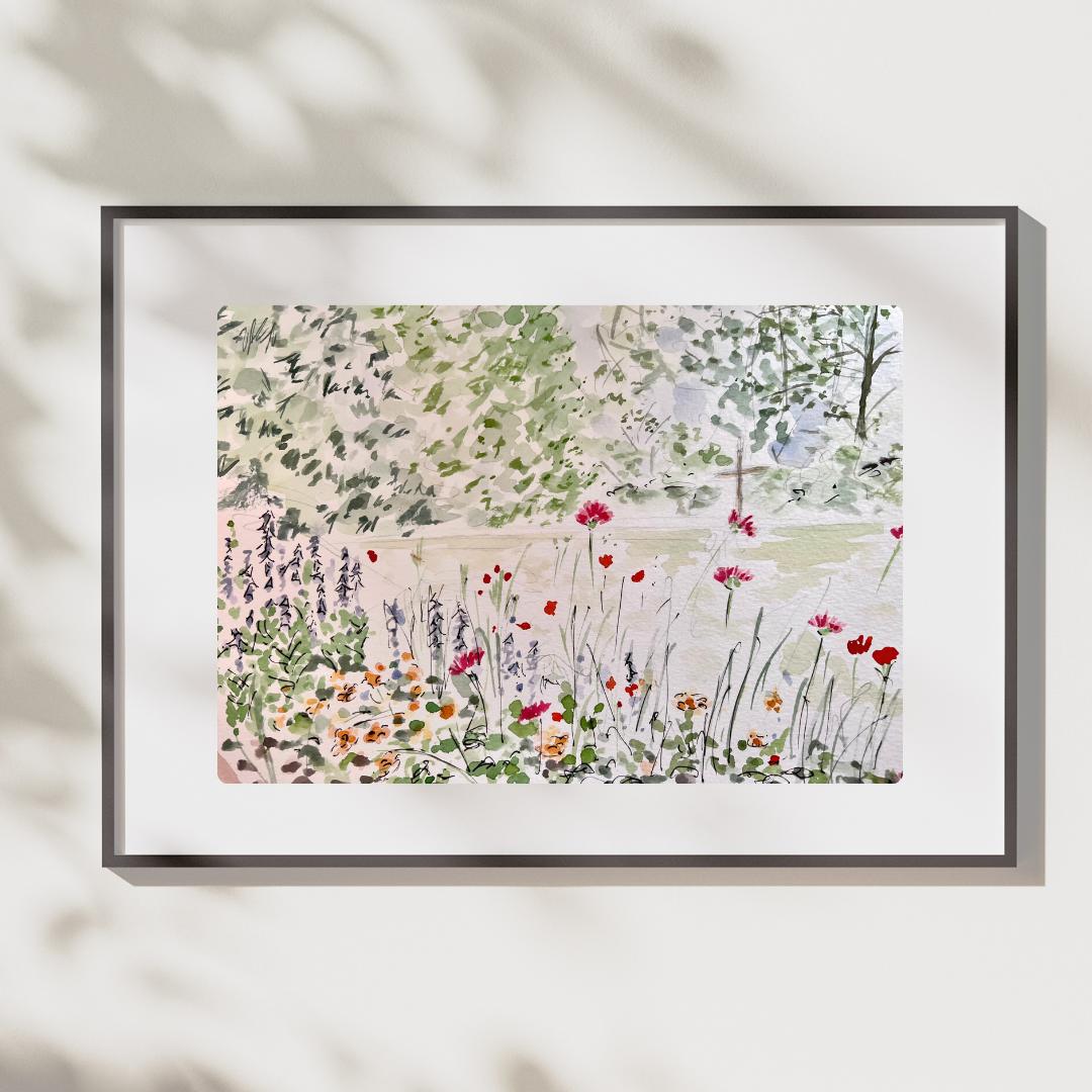 Pleshey Retreat Summer Garden - Pocket of Art Watercolour