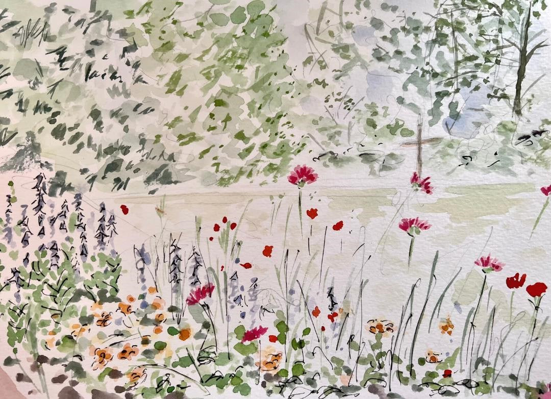 Pleshey Retreat Summer Garden - Pocket of Art Watercolour