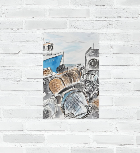 Poster Print - Aldeburgh Sea Trawl - Pocket of Art Poster Print