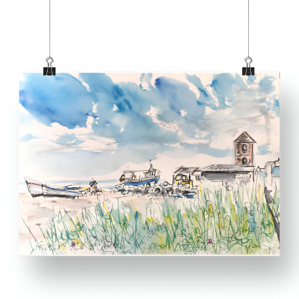 Poster Print - Autumnal Aldeburgh - Pocket of Art Poster Print