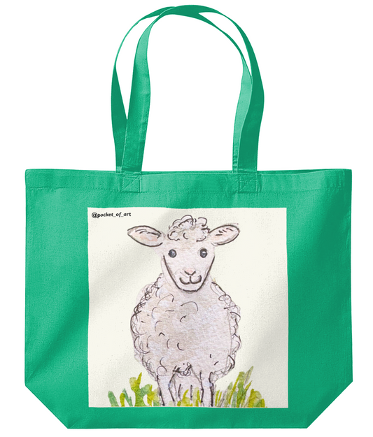 Tote Bag Sheep - Green