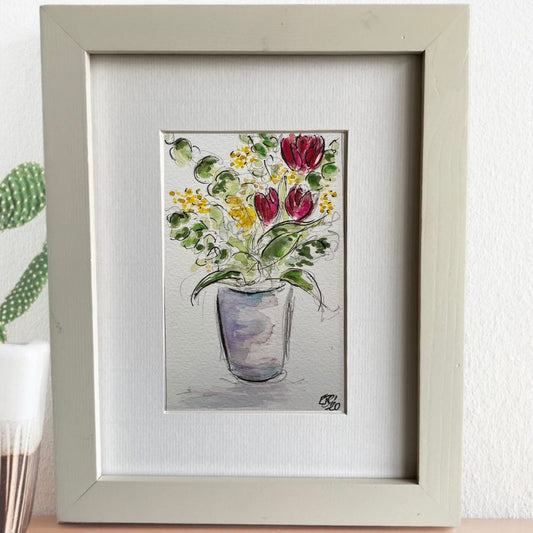 Spring Posy Bouquet - Pocket of Art Watercolour