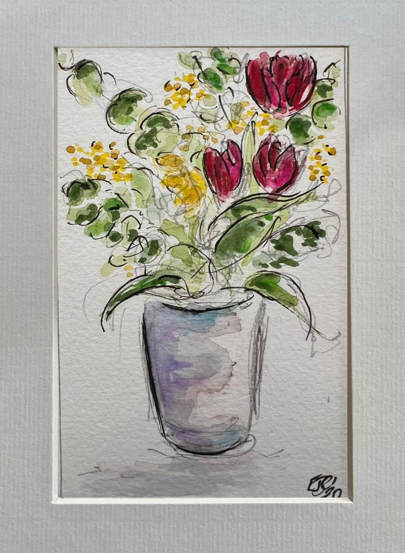 Spring Posy Bouquet - Pocket of Art Watercolour