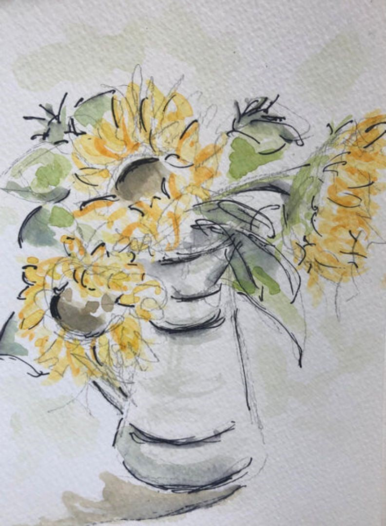 Sunflowers Petite - Pocket of Art Watercolour