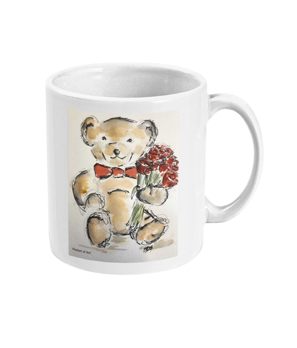 Mug with Teddy and Roses