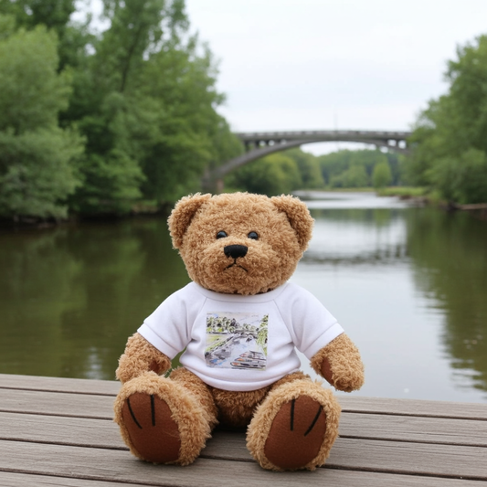 Teddy with Riverside Punts T-Shirt