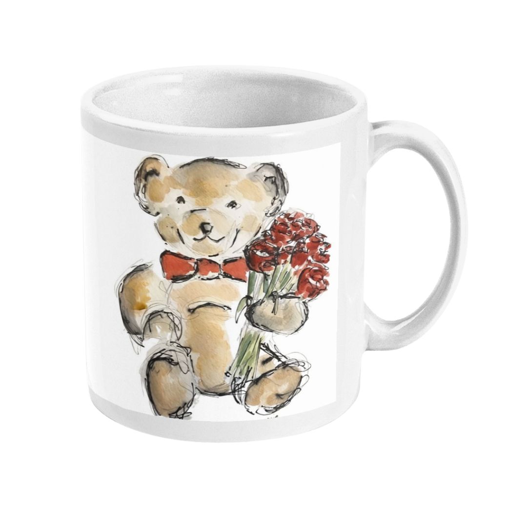 Mug with Teddy and Roses