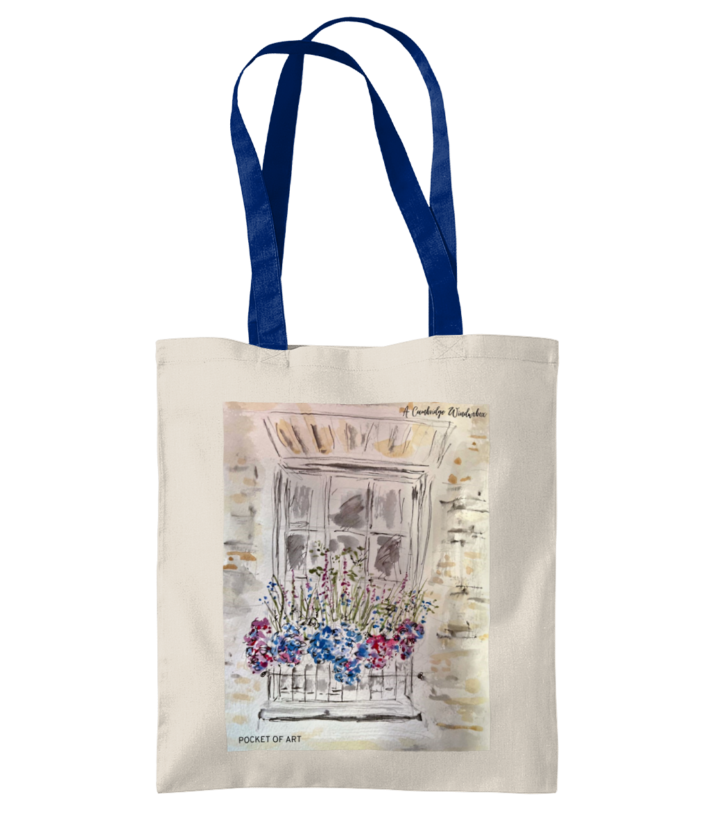 Tote Bag - Cambridge window-box - Pocket of Art Tote Bags