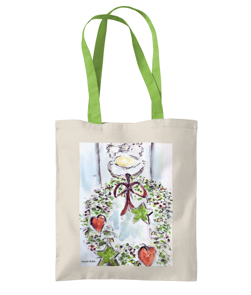 Tote Bag - Christmas Wreath - Pocket of Art Gifts