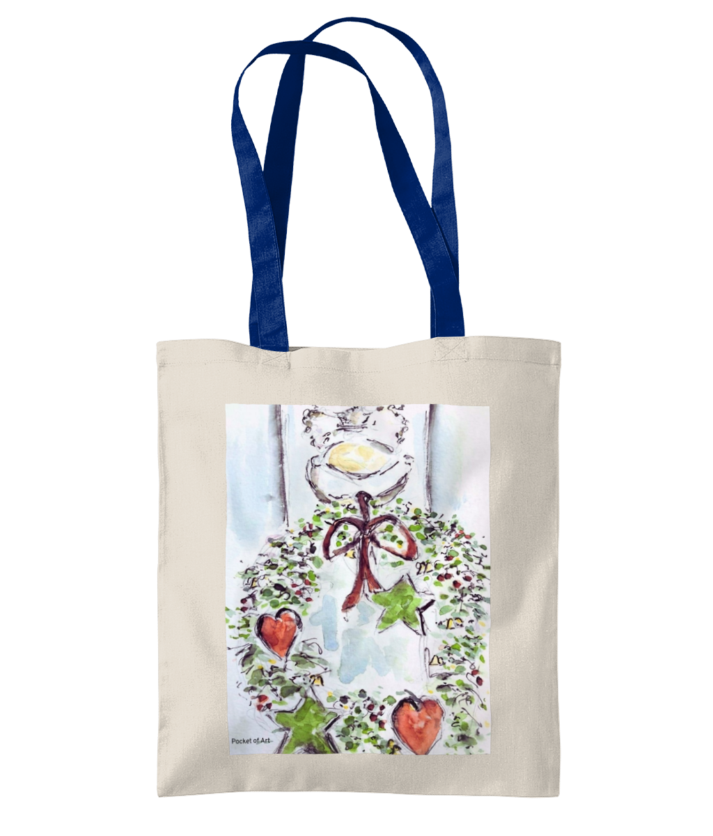 Tote Bag - Christmas Wreath - Pocket of Art Gifts