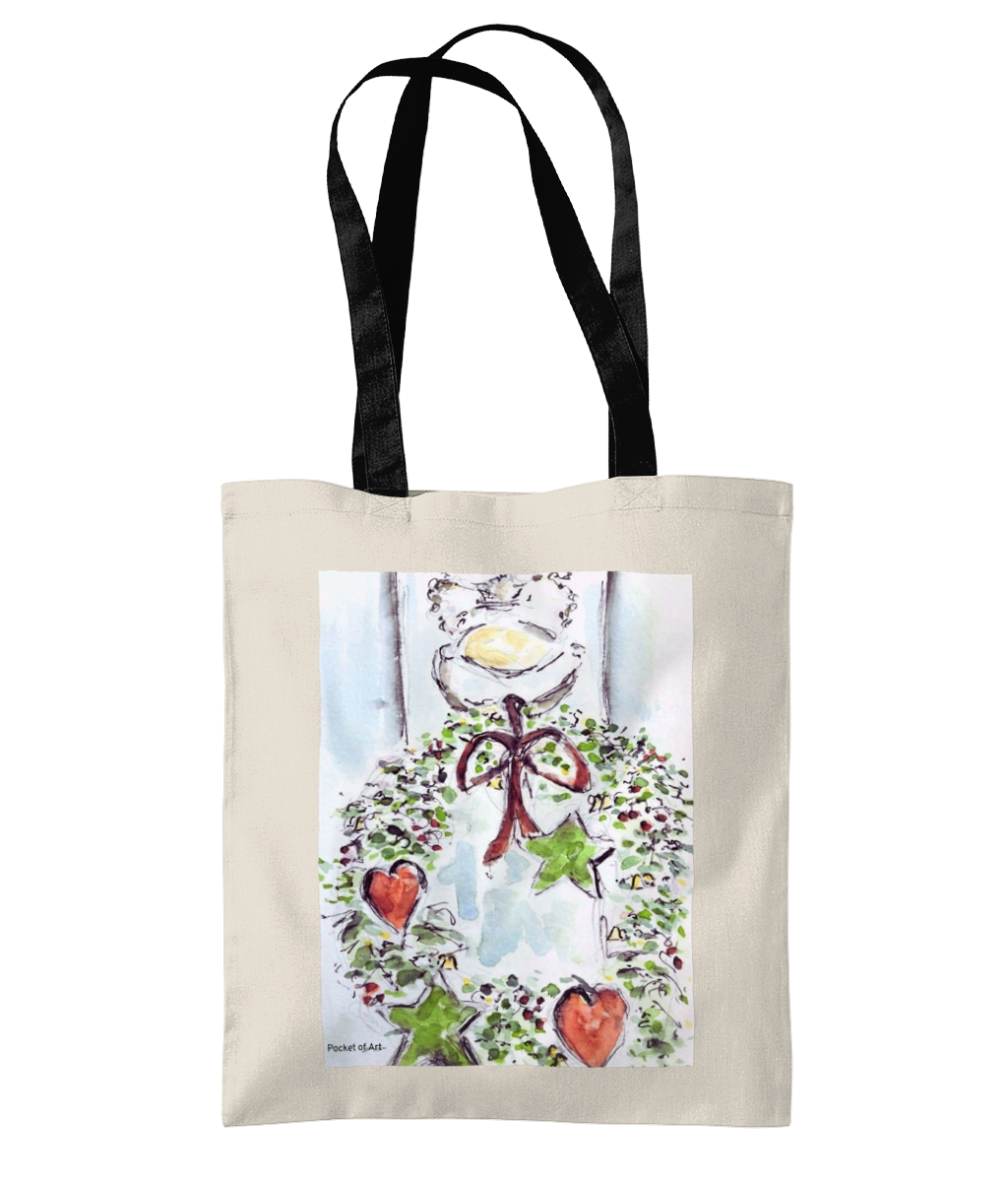 Tote Bag - Christmas Wreath - Pocket of Art Gifts