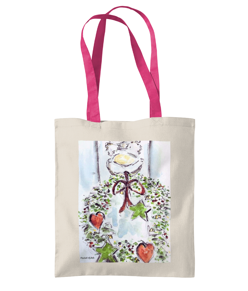 Tote Bag - Christmas Wreath - Pocket of Art Gifts