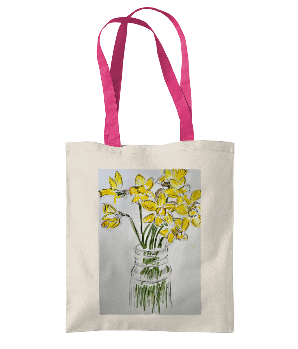 Tote Bag - Daffodils in a Jar - Pocket of Art Tote Bags