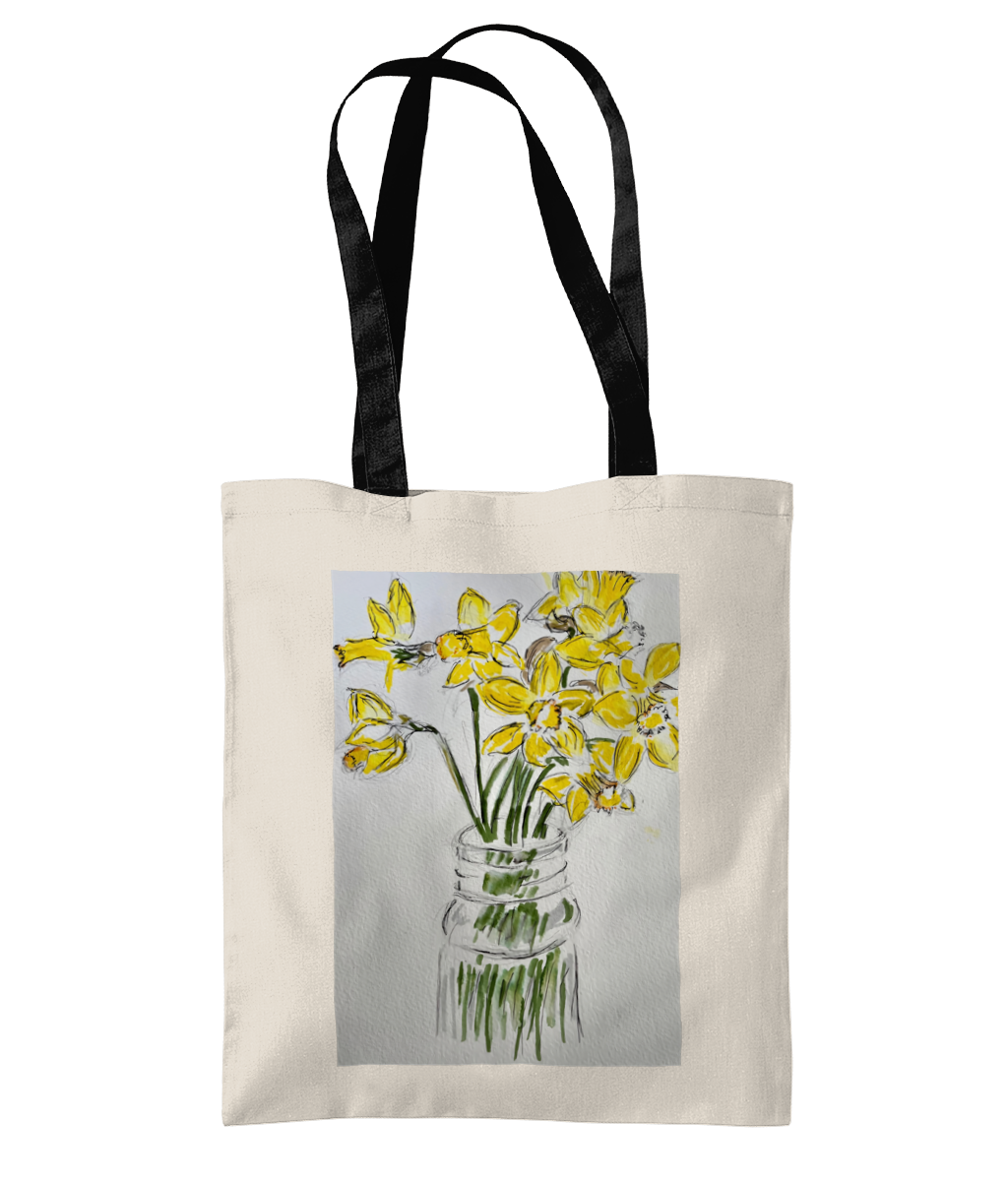 Tote Bag - Daffodils in a Jar - Pocket of Art Tote Bags