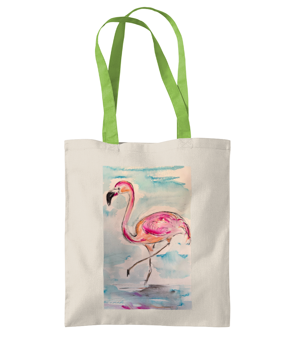 Tote Bag -Flamingo - Pocket of Art Tote Bags